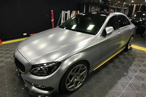 Image of WALLMATE Silver Metallic Wrap Sheet Roll Film Sticker Decal Waterproof Car Styling Wrap Auto Vehicle Accessories (12 x 66inches /Pack 2, Metallic Silver Wrap)