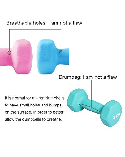 Dumbbell Weight Fitness Weight Dumbbells Hand-Held Weights Hexagonal Weights With Rubber Coating Non-Slip Home Fitness… - Afbeelding 7