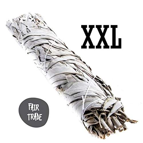 XXL Weißer Salbei Stäbe Bündel Smudge Stick (+/- 23 cm) White Sage Jiri and Friends 100% Natürlich FAIR TRADE