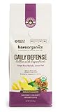Daily Defense Organic Ground Bagged Coffee – Coffee with Maitake, Ginger Root, Lemon Peel & Superfoods – Healthy Mold Free Probiotic beverage, Vegan, Gluten Free - 10 oz