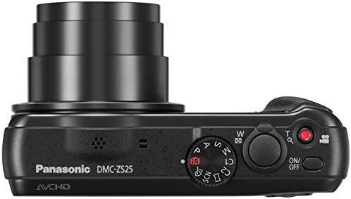 Top view of the Panasonic Lumix DMC-ZS25 camera showing the mode dial and shutter button.