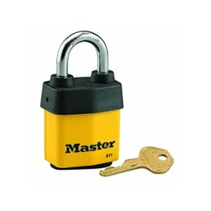 Master Lock 7641EURDBLK Cadenas à combinaison et clé de secours pour un