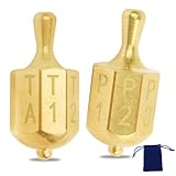Put and Take Spinner Game - Solid Brass Game of Spinning Dice of Chance, Gambling Top Dice Types of Games Spinner