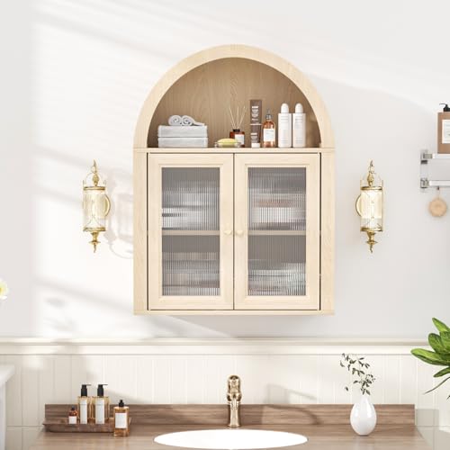 Medicine Cabinet with Arched Top, Bathroom Wall Cabinet Over Toilet
