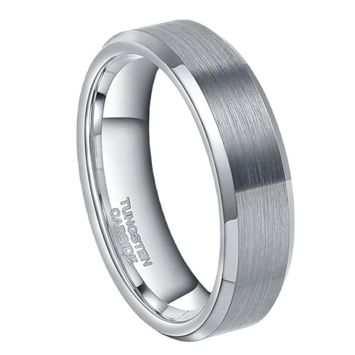 Bague de mariage en tungstène brossé 8mm pour un style moderne au quotidien