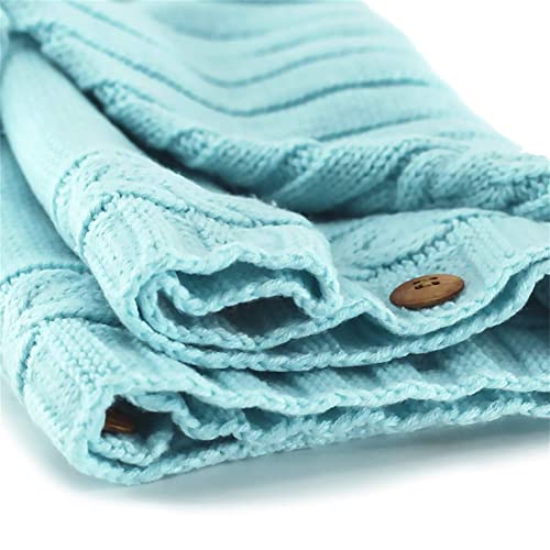 Image of XMWEALTHY Newborn Baby Wrap Swaddle Blanket Knit Wrap Blanket Bag Receiving Blankets Stroller Wrap for Baby Sky Blue 0-6 Month