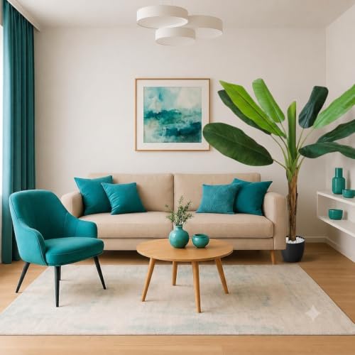 Image of Kayra Decor Artificial Banana Tree 4 Feet with Pot | Realistic Green Leaves & Natural Trunk | Bird of Paradise Banana Plant for Home Decor, Living Room, Office & Indoor Garden Decoration