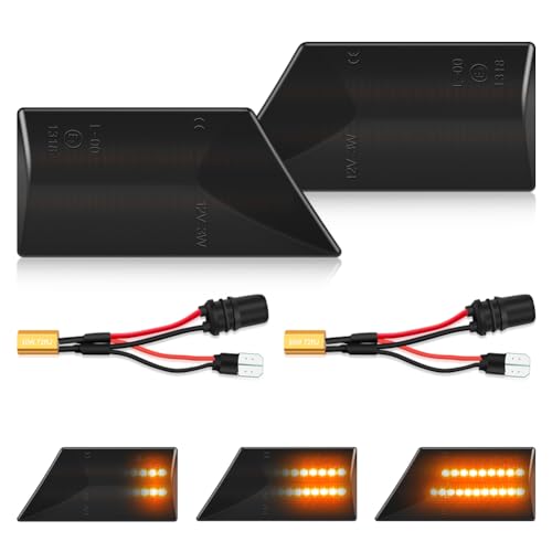 BIHEE Clignotants Latéraux LED Indicateurs latéraux dynamiques pour Vectra C 2002-2008, pour Signum 2003-2008 - 2 Pièces