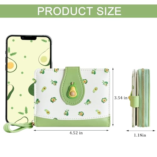 Image of Sunwel Fashion Girls Cutest Prints Wallet Card Slots Small Wallet with Zipper Coin Pouch Wallet for Women