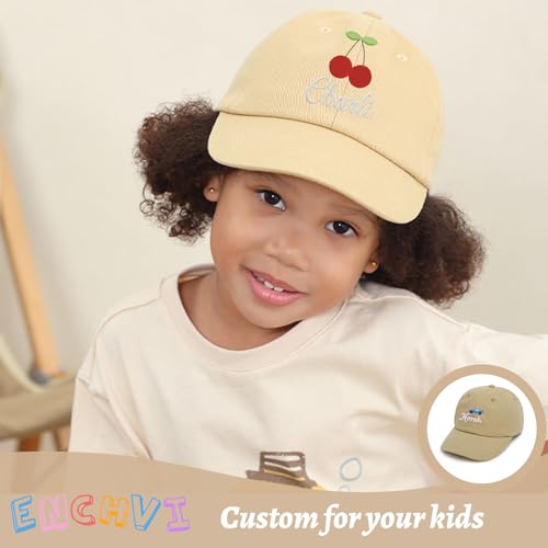 Image of Personalized Baby Infant Baseball Cap Custom Boys Girls Embroidered Sun Hat Custom Trucker Hats for Toddler Kids