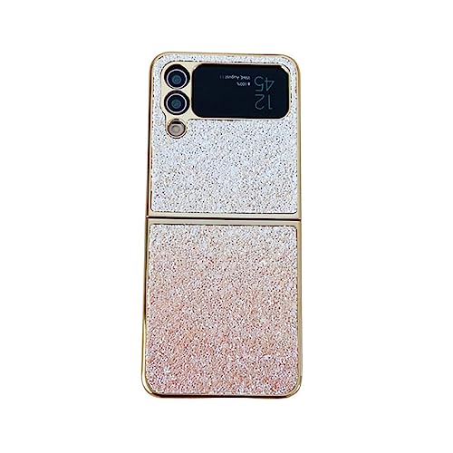 Coque Samsung Z Flip 4 antichoc avec bumper galvanisé or rose