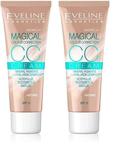 Eveline Cosmetics Magical Cc Cream 51, Almond, 30 Mililitro (Paquete de 2)
