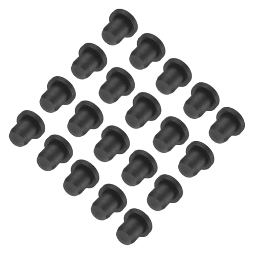Image of uxcell High Temp Silicone Plug Mount Dia 6.5mm /0.26 inch t Shaped Rubber Stopper Hole Plugs for Powder Coating Plating Waterproof Plugs Sealing Plugs Black Pack of 36(OD 9mm)