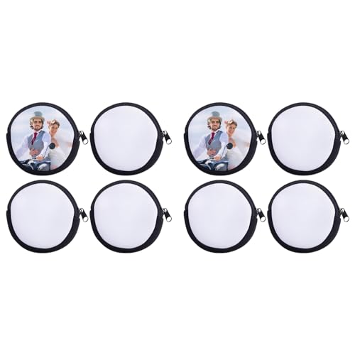 Generchin Paquete de 8 Bolsas de Sublimación para Monederos con Cremallera para Manualidades.