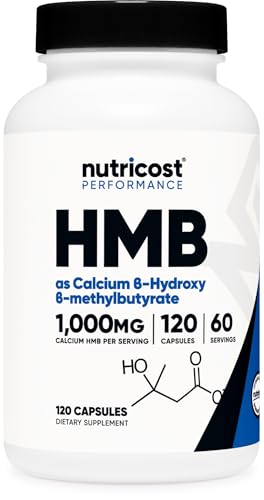 Nutricost HMB (Beta-Hidroxi Beta-Metilbutirato) 1000mg (120 cápsu...
