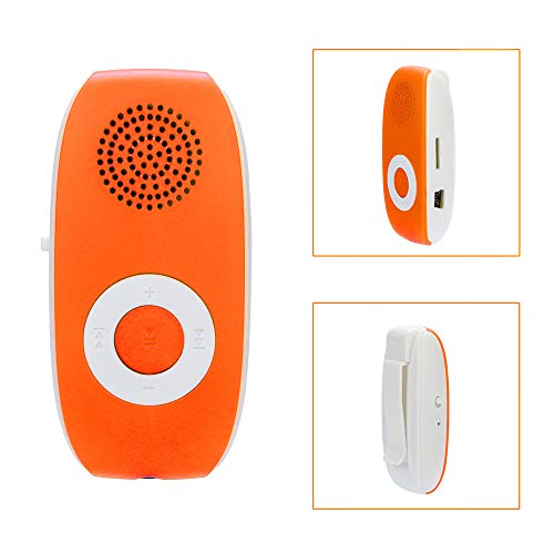 mp3 Palyer, LtrottedJ Clip USB MP3 Player Support SD TF Card 32GB Sport Music Media Built-in Speaker (Orange)