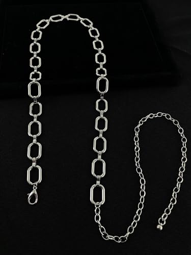 Image of TOPACC Gold Chain Belts for Women Fashion Thick Metal Link Waist Belt | Chunky adjustable gold belt for dresses jeans pants country concerts cowgirl outfits
