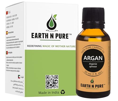 Image of Earth N Pure Argan Oil for Hair Styling, Hair Growth, Hairfall Control - Natural and Therapeutic Grade 30 ml
