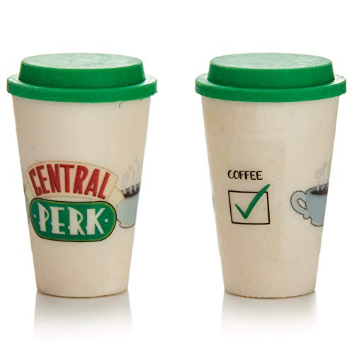 FRIENDS TV Show Central Perk Coffee Scented Erasers, Set of 2 Coffee Cup Shaped Erasers
