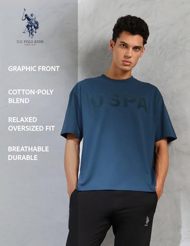 Image of U.S. Polo ASSN. Mens OEE09 Brand Printed Comfort Fit Lounge T-Shirt