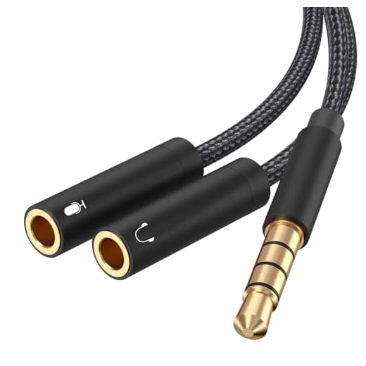 Froggen Adaptador Jack Micro y Auriculares, Cable Splitter Divisor Micrófono y Audio Jack 3.5mm Macho a 2 Hembra Adaptador de Auriculares para Gaming Headset,PS4,Xbox One,Laptop,Teléfonos,PC(35cm)