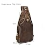 LUUFAN Hommes Véritable Cuir Sling Sac Poitrine Épaule Sac À Dos Bandoulière Sac pour Casual Sport Randonnée Voyage (Brown) #1