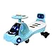Moolo Voiture de Torsion d'enfants, Voiture d'oscillation de Jouet d'enfants avec Le Scooter Lumineux LED de Pivot Wiggle1-3-7 Glissant de Forme de Jeux Yo Gyro Mute Prevention (Couleur : Bleu)