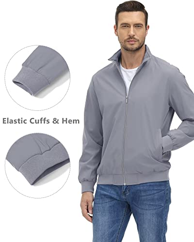 Kefitevd Mens Lightweight Jackets Casual Windbreaker Jackets For Men Fall Jackets Softshell Windbreaker For Outdoor Camping Travelling #TOP3