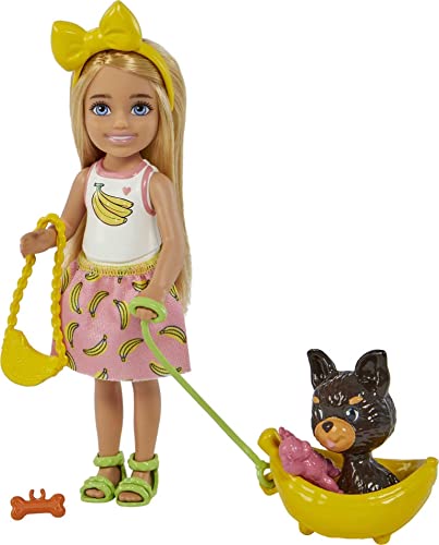Muñeca Barbie Chelsea con accesorios y mascota miniatura 4