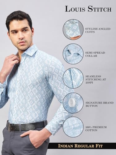 Image of LOUIS STITCH Men's Cotton Regular Fit Shirt (ST-S1(26))