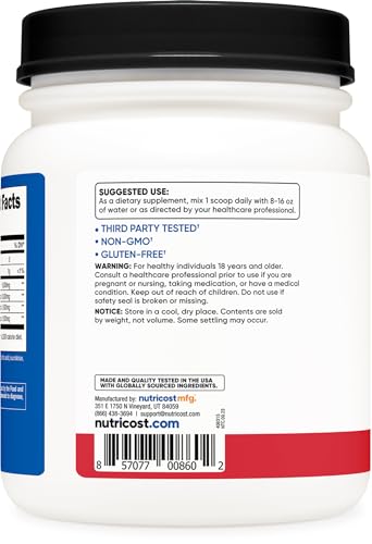 Nutricost BCAA Powder (Strawberry Kiwi, 90 Servings) - Optimal 2:1:1 Ratio - Image 5