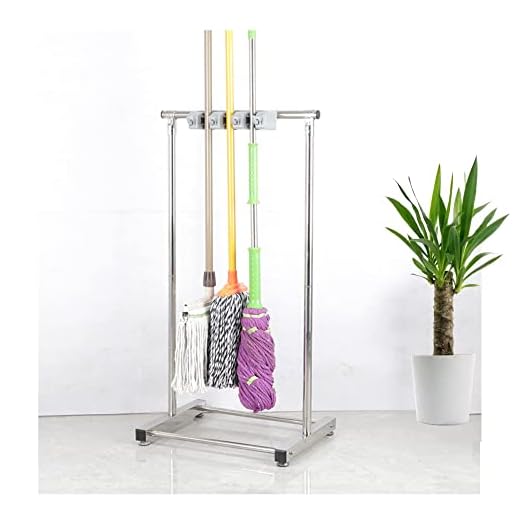 Best way to clean outside porch umbrella Movable Broom Mop Holder Storage Cart