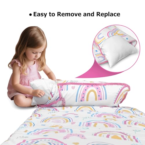 Image of PRIMLECT Nap Mat Pillow Insert Replacement, Soft and Fluffy, Fits Toddler Sleeping Bags, 21 x 10 Inches, for Boys and Girls in Daycare, Preschool, Kindergarten