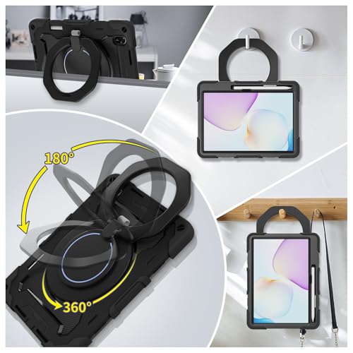 Funda Huawei MatePad 11.5 2025 antichoque con asa giratoria y soporte para lápices 7