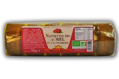 ROULEAU DE 6 NONNETTES AU MIEL FOURREES A LA FRAMBOISE 150 G BIO -