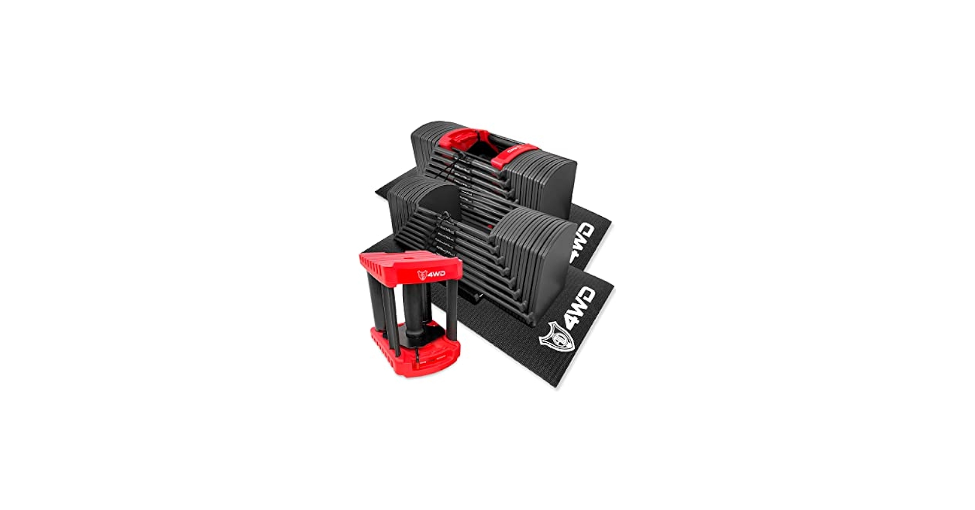 ② ブロックダンベル 可変式ダンベル  2kg〜約40kg 4WD Amazon | 4WD 可変式ダンベル ブロックダンベル 2個セット 20kg