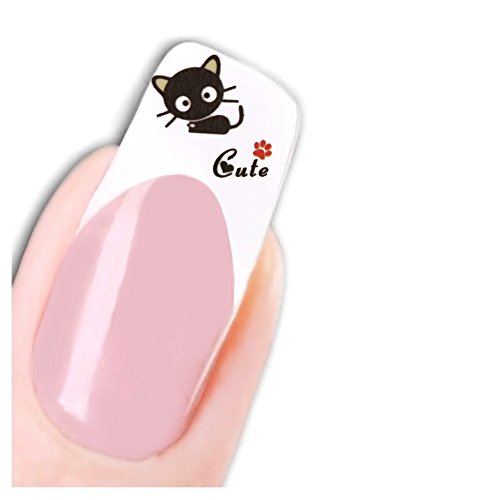 JUSTFOX - Tattoo Nail Art Süße Katze Aufkleber Nagel Sticker Neu! Cover