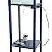 Simple Designs LF1037-NAV Floor Lamp Etagere Organizer Storage Shelf with 2 USB Charging Ports, 1 Charging Outlet and Linen Shade, Navy Blue
