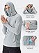 Sun Protection Hoodie for Men with Mask UPF 50+ Men Rash Guard Long Sleeve Shirt Cooling Hoodies Swimming Running Shirts 2XL Light Grey