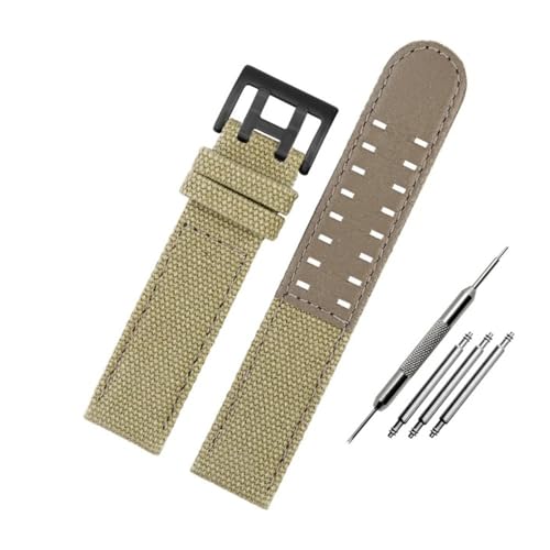Bracelet de montre nylon vert armée 22mm 20mm pour les aventures du quotidien