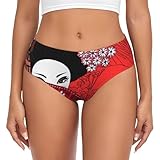 DUYOLH Mountain Geisha Kimono Japan Women'S Briefs Soft Cozy Triangle Panties Breathable Stretchy Underwear