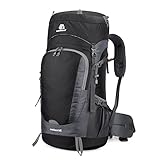 ERYUE mochila de caminhada,Mochila de caminhada 65L resistente à água com capa de chuva Mochila de viagem esportiva ao ar livre para camping escalada montanhismo