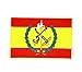 Gemelolandia | Toppe Termoadesiva, motivo: Legione, Bandiera spagnola 8,5 x 5,5 cm | Patch Stickers Adesivi per Abiti, Giacche, Pantaloni, Camicie e Oggetti in Tessuto