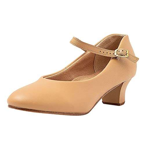 Image of ARCLIBER Character Shoes for Women Ankle Strap 1.55 inch Dance Heels for Ballroom Salsa Tango