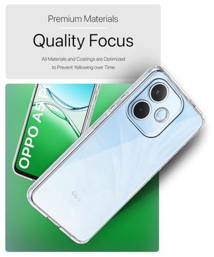 Image of WOW IMAGINE Transparent Back Cover Case for Oppo A5 Pro 5G | Raised Bumps for Full Device & Camera Protection Shockproof TPU Silicone Back Case Mobile Cover - Transparent