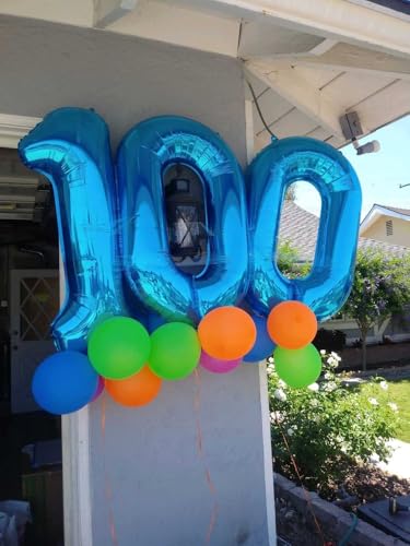 Image of Metallic Blue Number 5 Balloon 40 Inch, 5th Birthday Party Decorations, Giant 5 Foil Balloon for Party Supplies