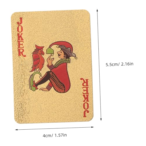 minkissy Kleiner Pokerkarten Satz Kinder Spielkarten Klein Leicht Robust Goldfarben Lernspiel Party Reisespiel – Bild 3
