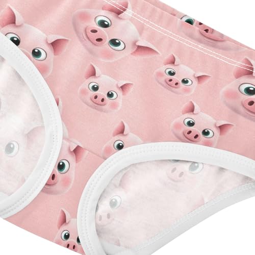 Joisal Girls Underwear Toddlers 2t Cotton Panties Little Girl Durable Briefs Girls Undies Cute Cartoon Pigs Pink4