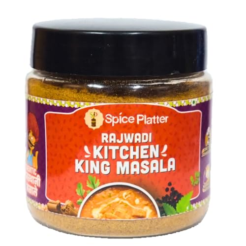 Spice Platter Kitchen King Masala – No Onion No Garlic | Pure Rajwadi Taste | Preservative-Free | Handcrafted with 100% Natural Spices | 300g