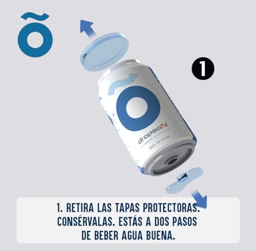 Miniatura 2 de Lata Filtrante Dropson - Filtro De Agua Para Grifo, Membrana De Microfiltración 100 Natural, 300 Litros De Agua Filtrada, Monitorizable Con Smartphone, Llena Una Jarra De 1l En 1 Min.